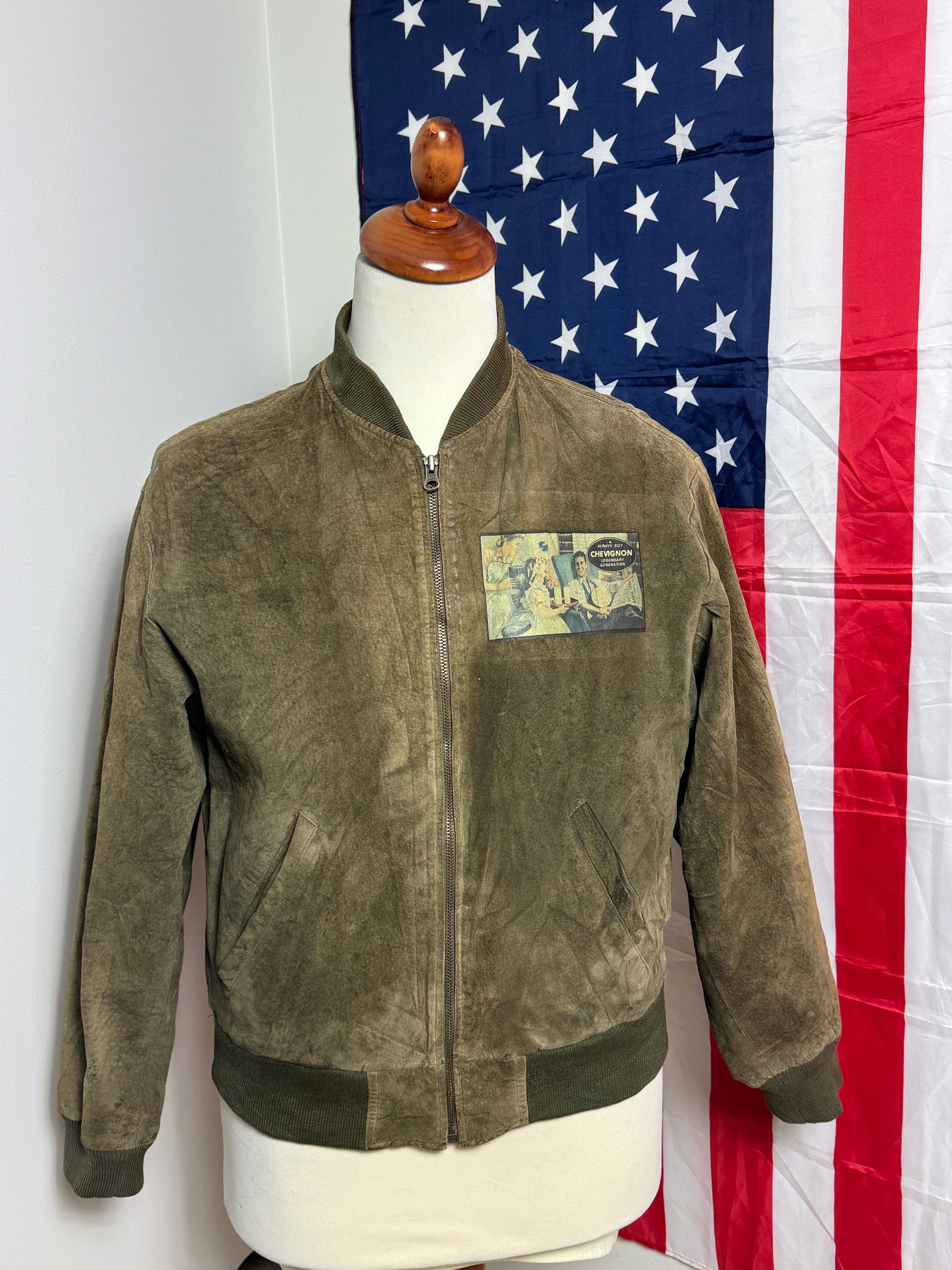 Semsket bomberjakke 90’s