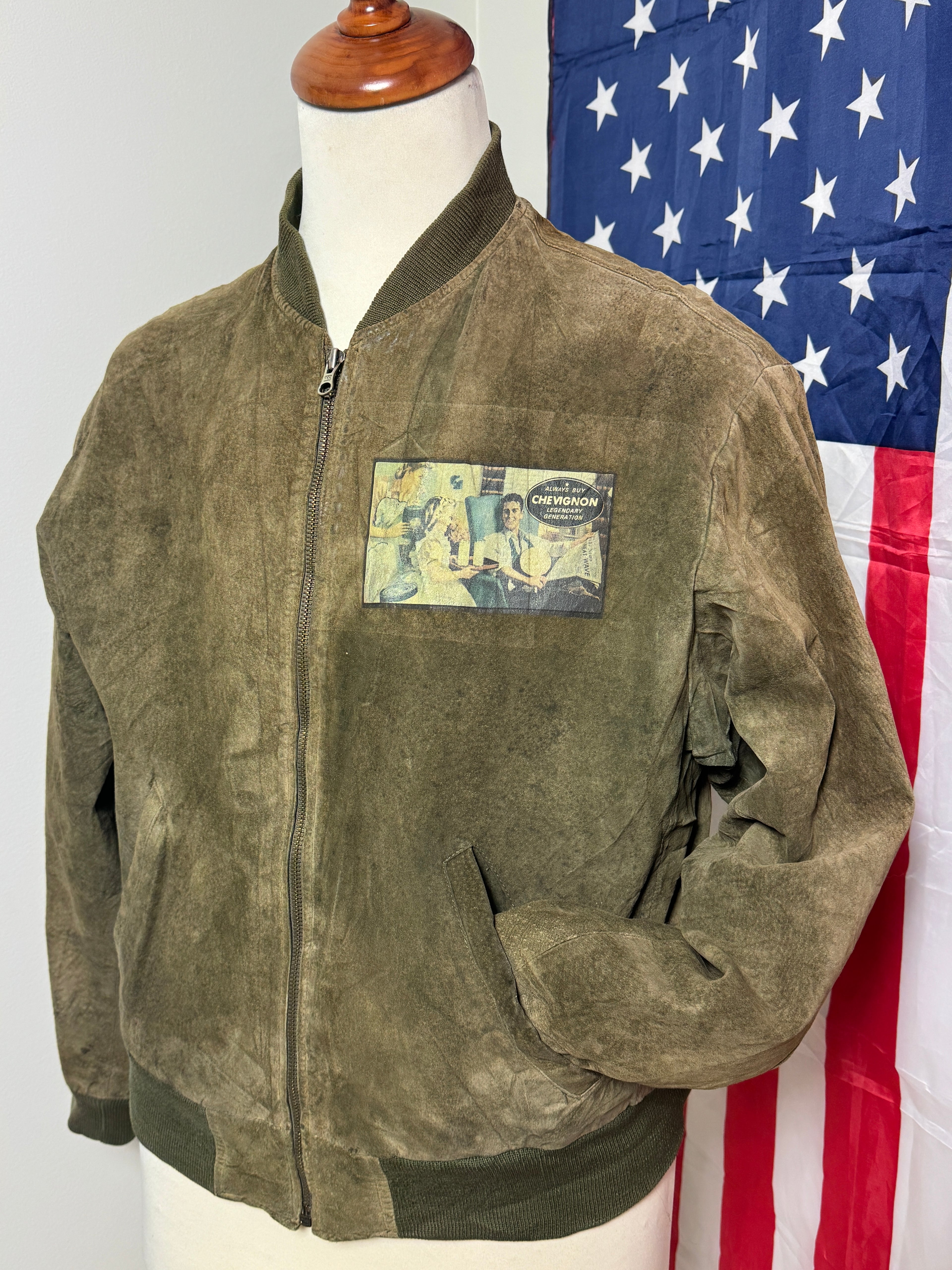 Semsket bomberjakke 90’s